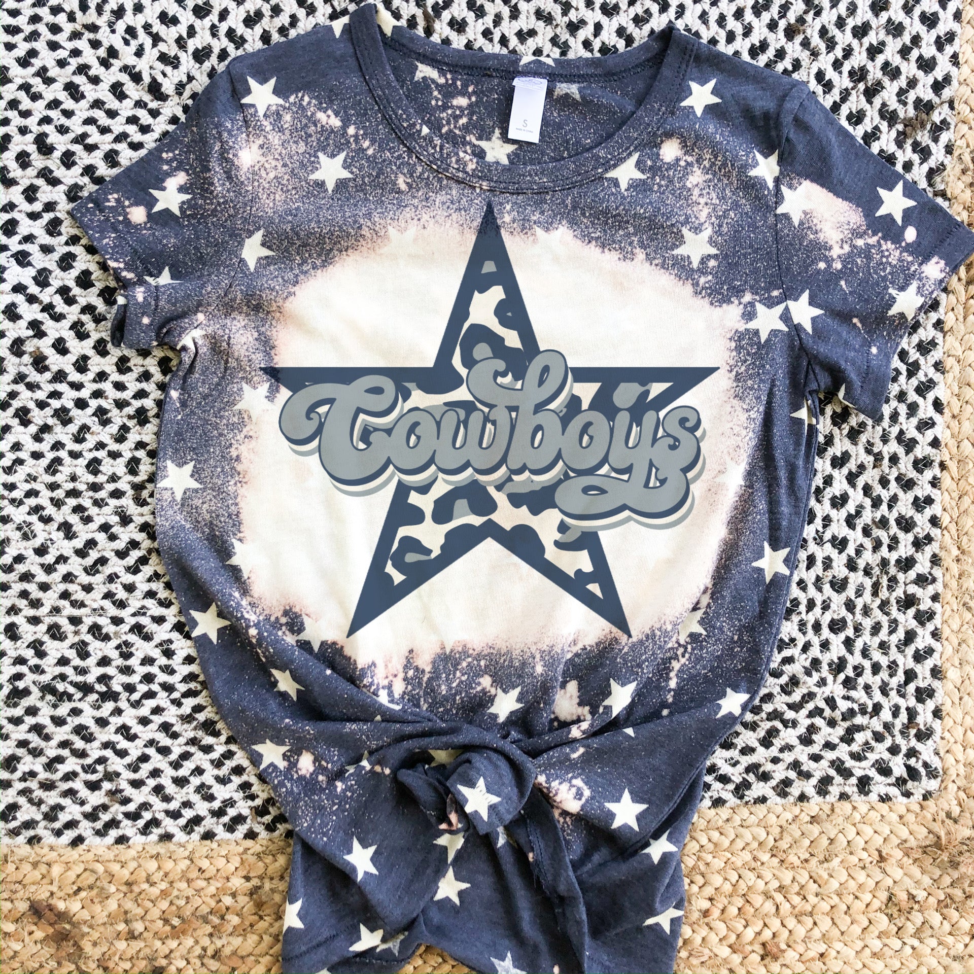 Cowboys star bleach tee