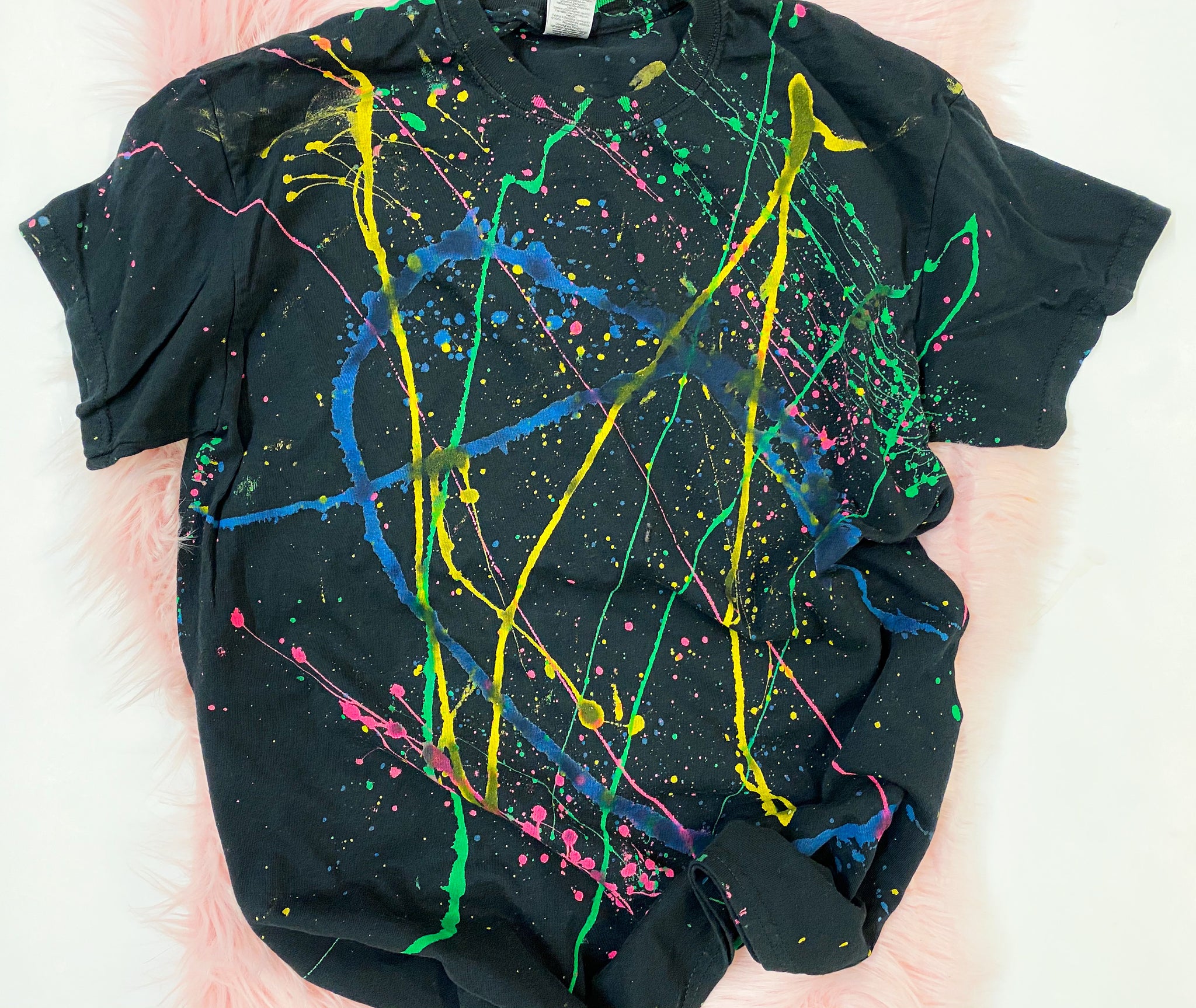 Black splatter tee