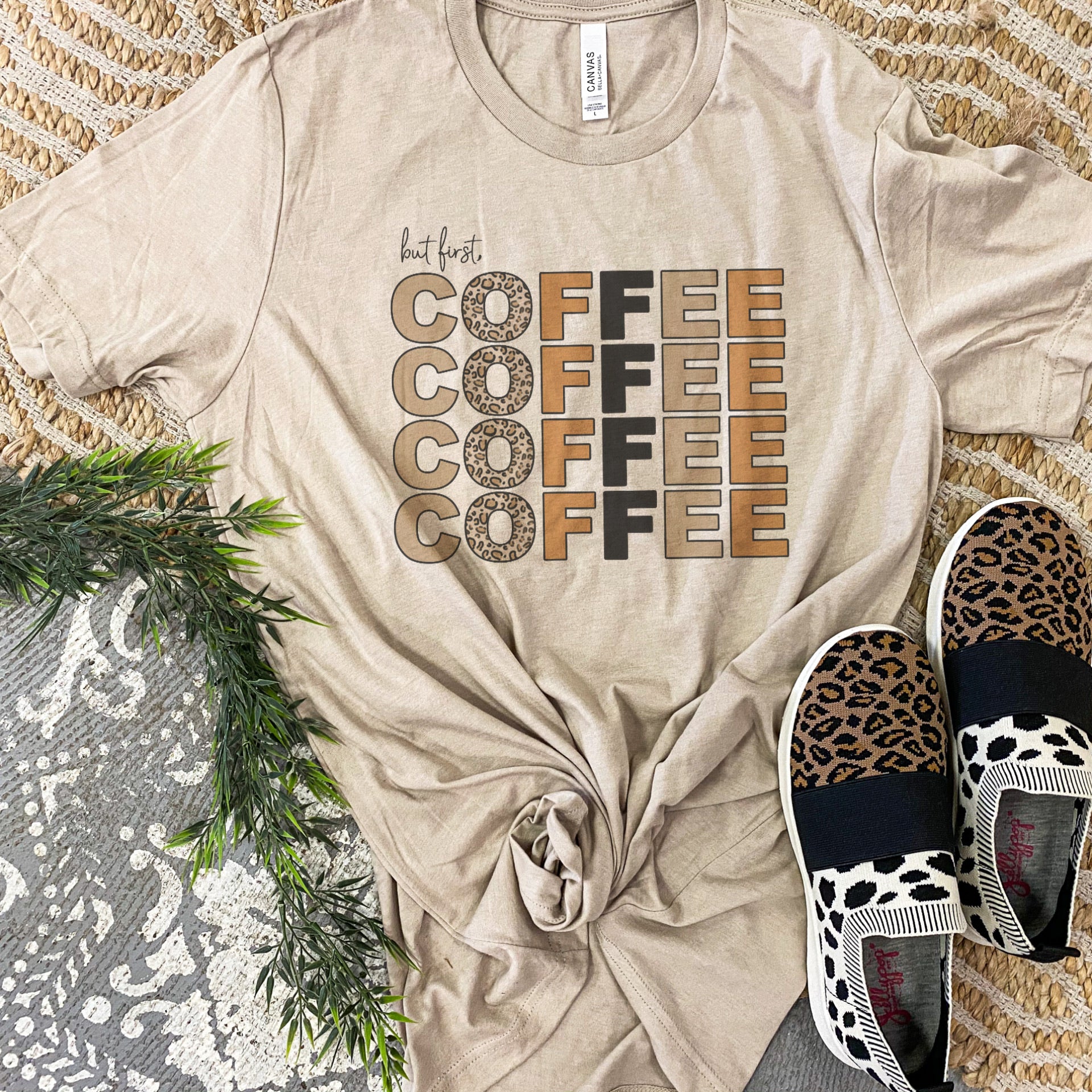 Stacked coffee tee