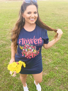 Pick flowers not fights tee dress