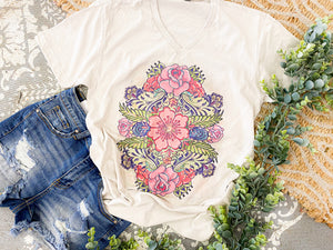 Mexican floral tee