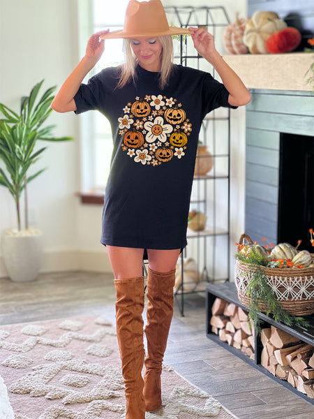 Full or Retro Fall tee dress