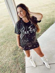 Pink Floyd Bleach splatter tee dress