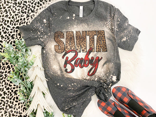 Santa baby bleached tee