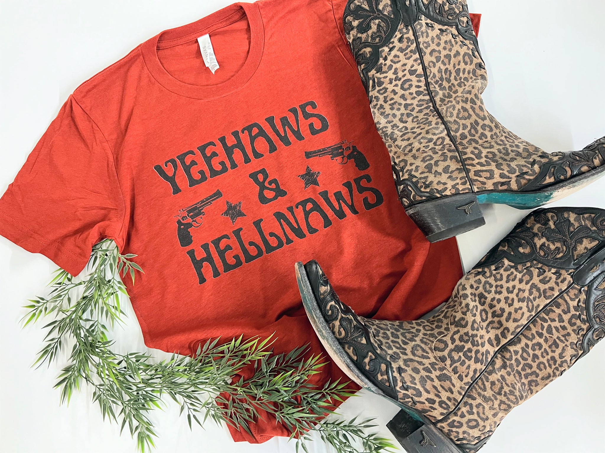 Yeehaws and hellnaws tee