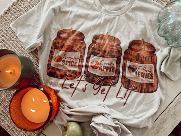 Let’s get lit - fall candles tee