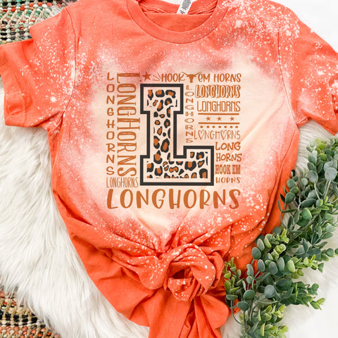 L multi Longhorns tee