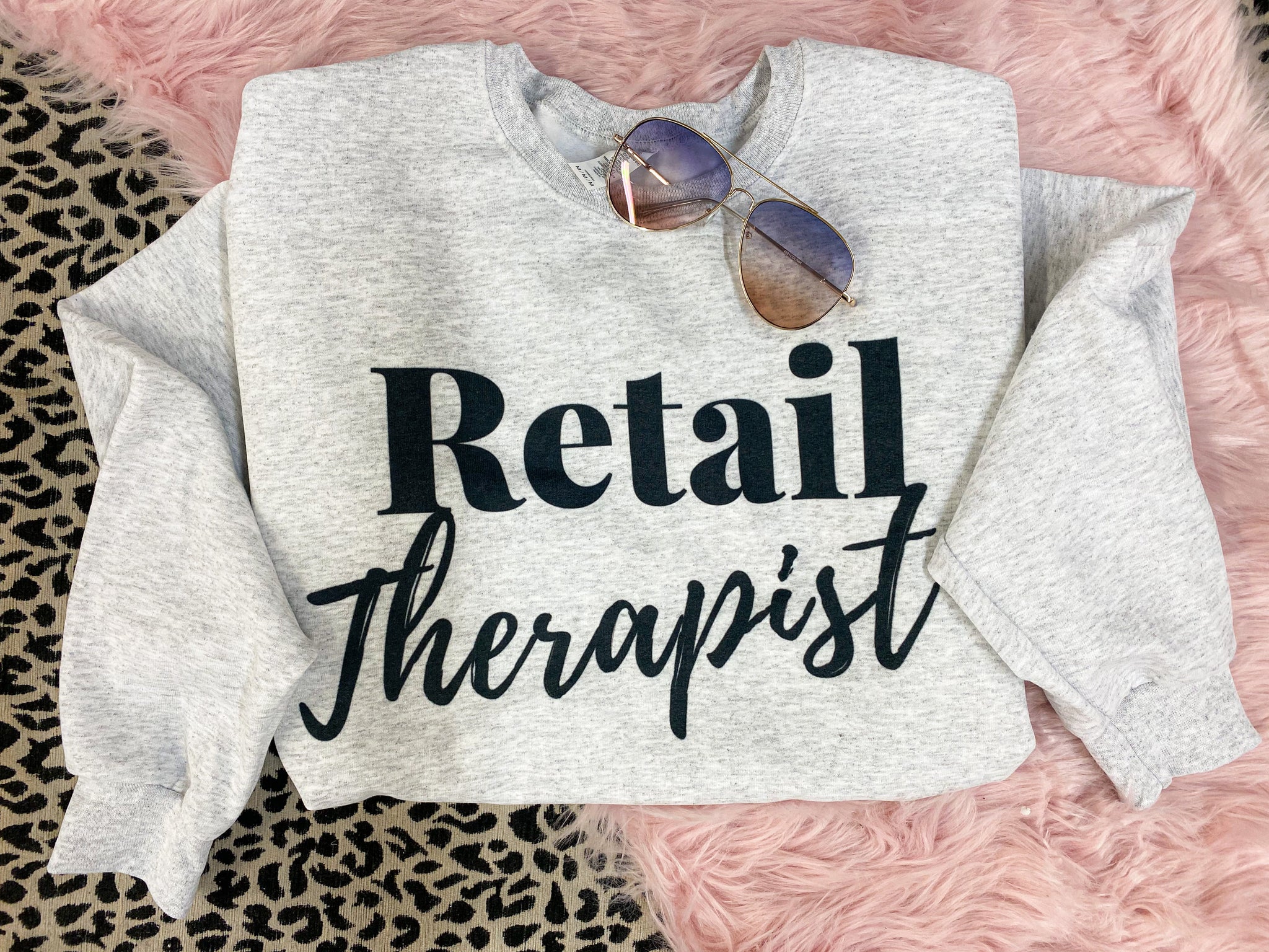 Retail therapist sweater