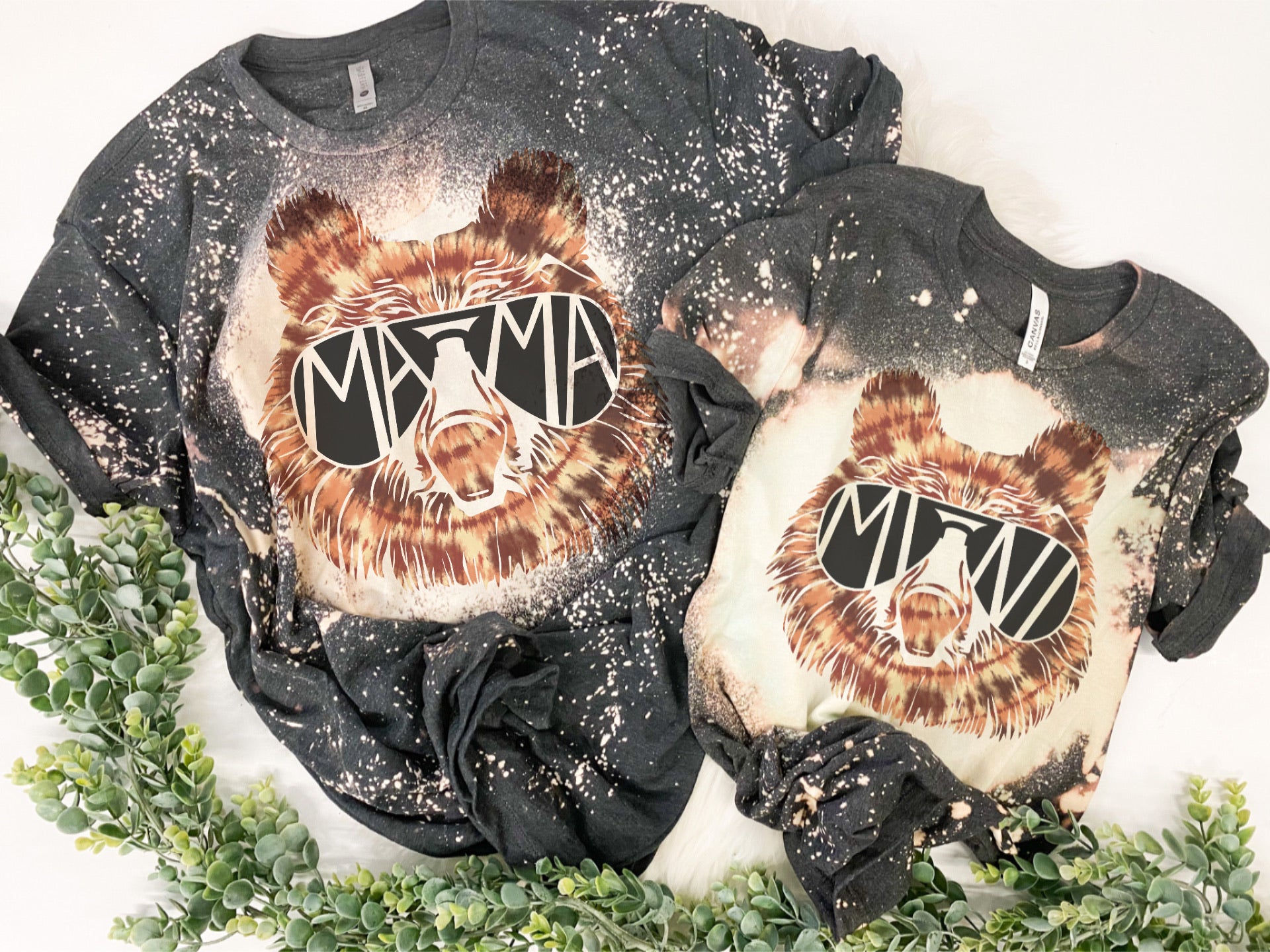 Mama and mini bear tees