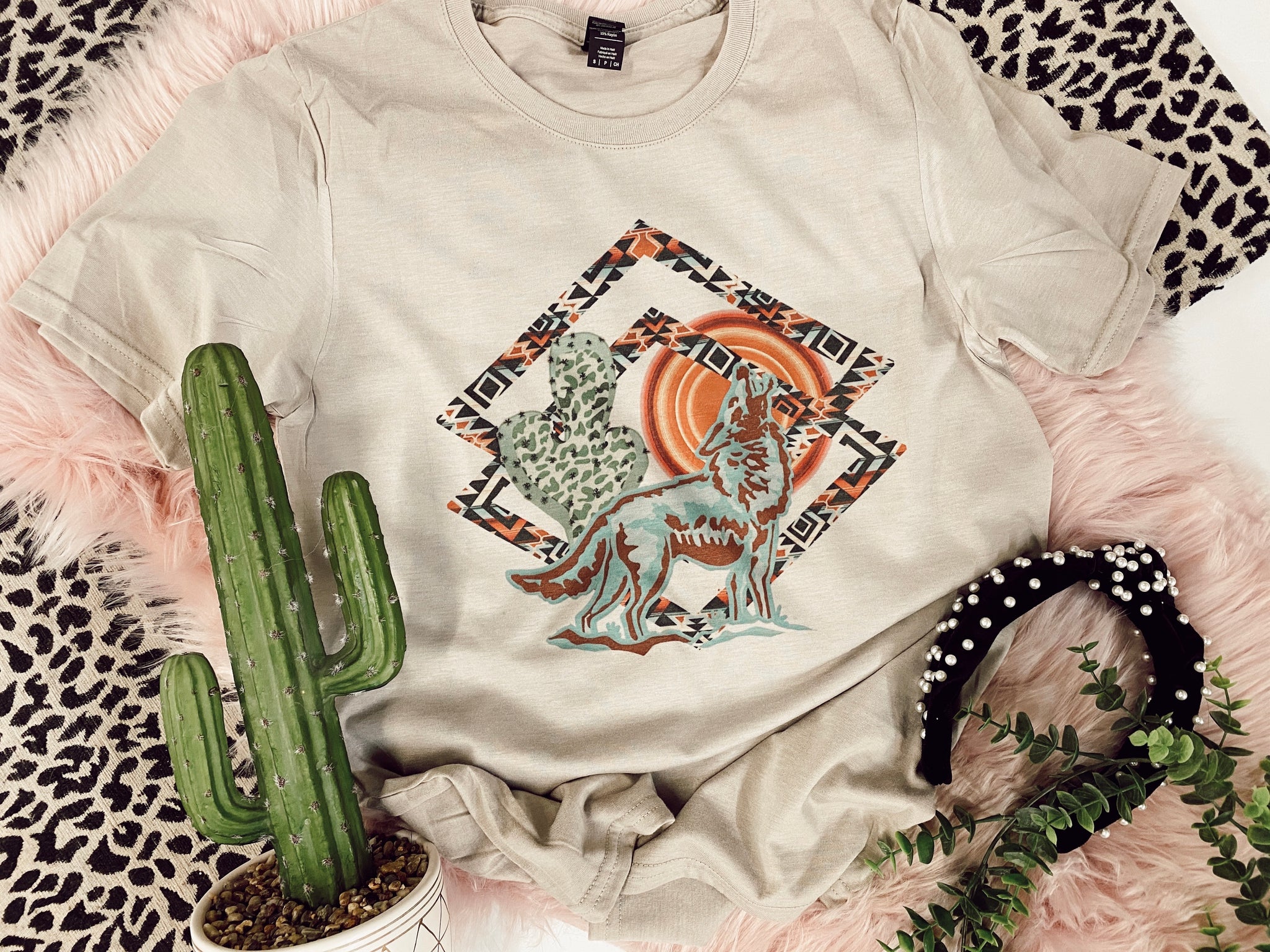 Aztec wolf moon tee