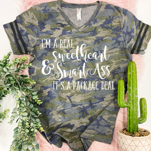 Sweetheart & smart ass tee