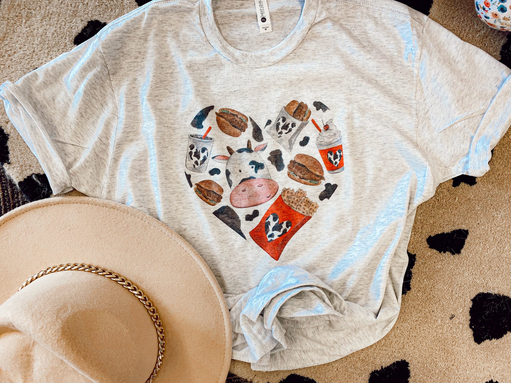 Heart cutie chic fil a tee