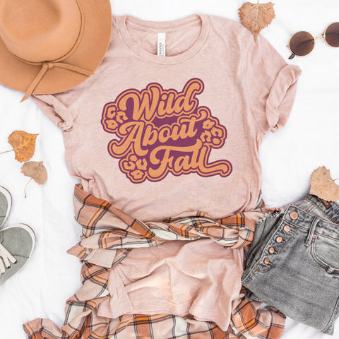 Wild about Fall dusty pink tee