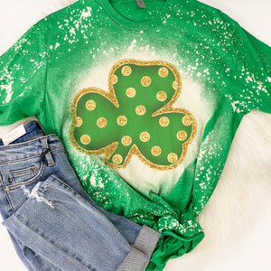 Golden shamrock bleached tee