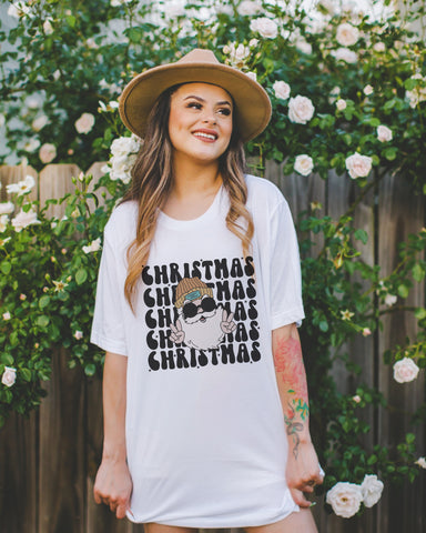 Groovy peace Santa tee dress