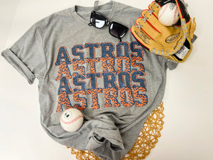 Stacked Astros tees