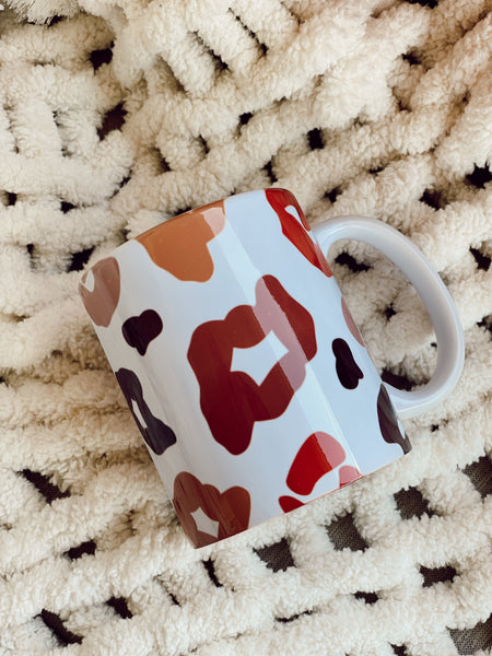 Autumn colors leopard mug