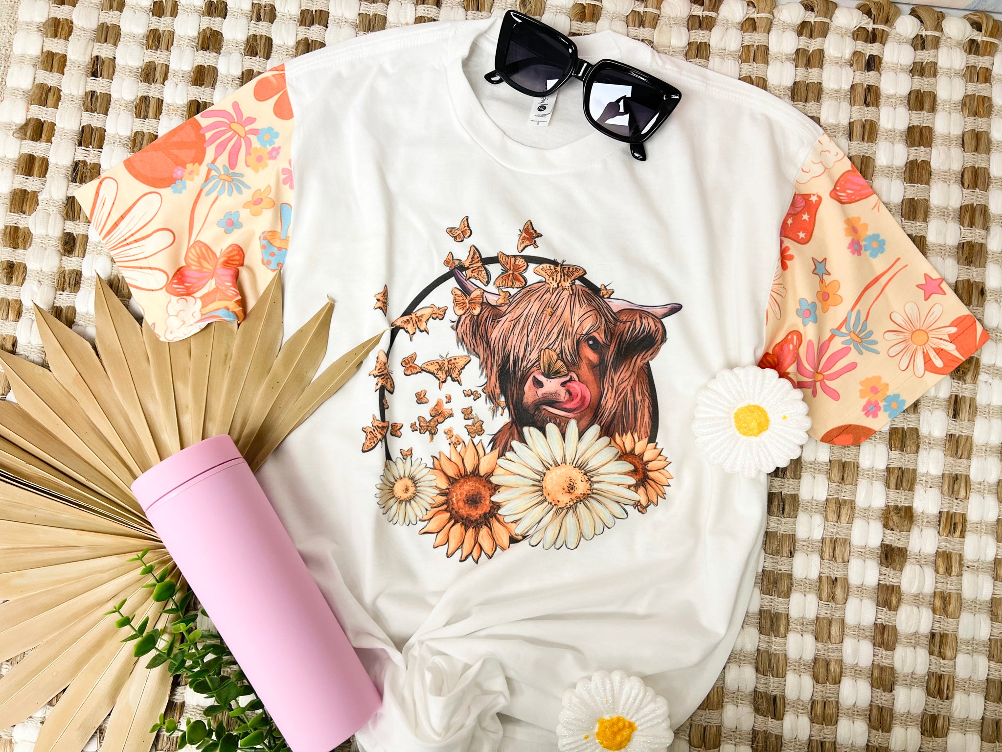 Adorable Butterfly Cow Tee