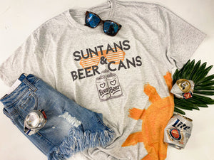 Suntans and beer cans tee