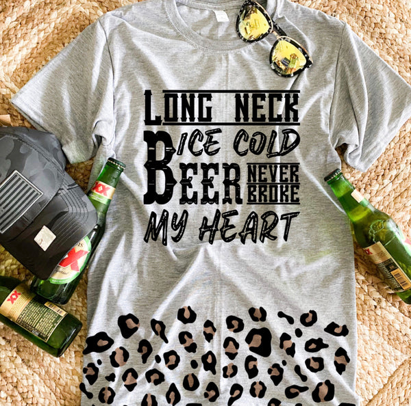 Long neck ice cold beer tee