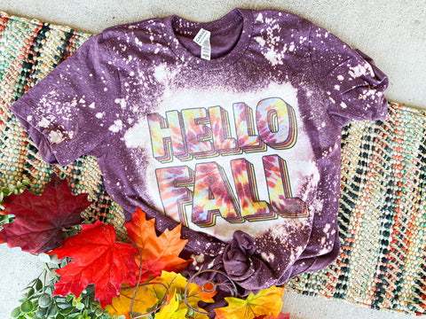 Hello Fall tie dye