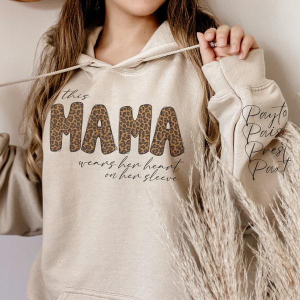 This Mama wears her heart on her sleeve CUSTOM