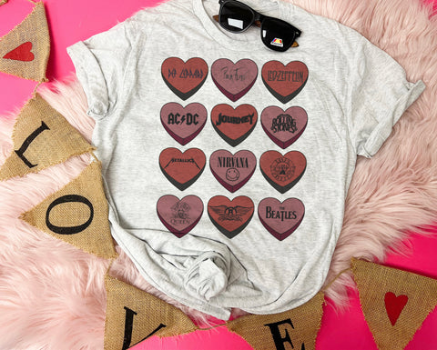 Rock & Roll Candy Hearts tee