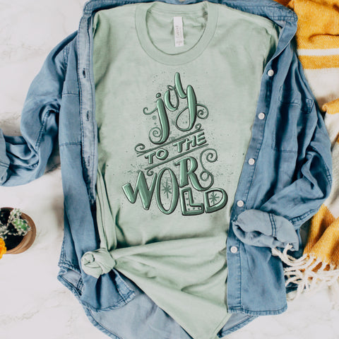 Joy to the World • letter Tree tee