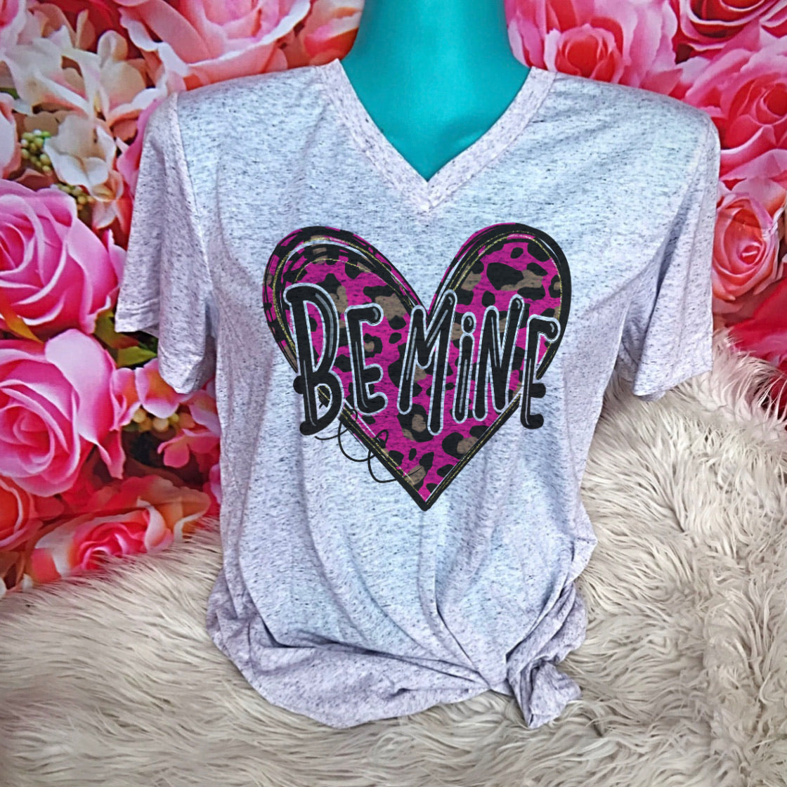 Be mine pink leopard heart