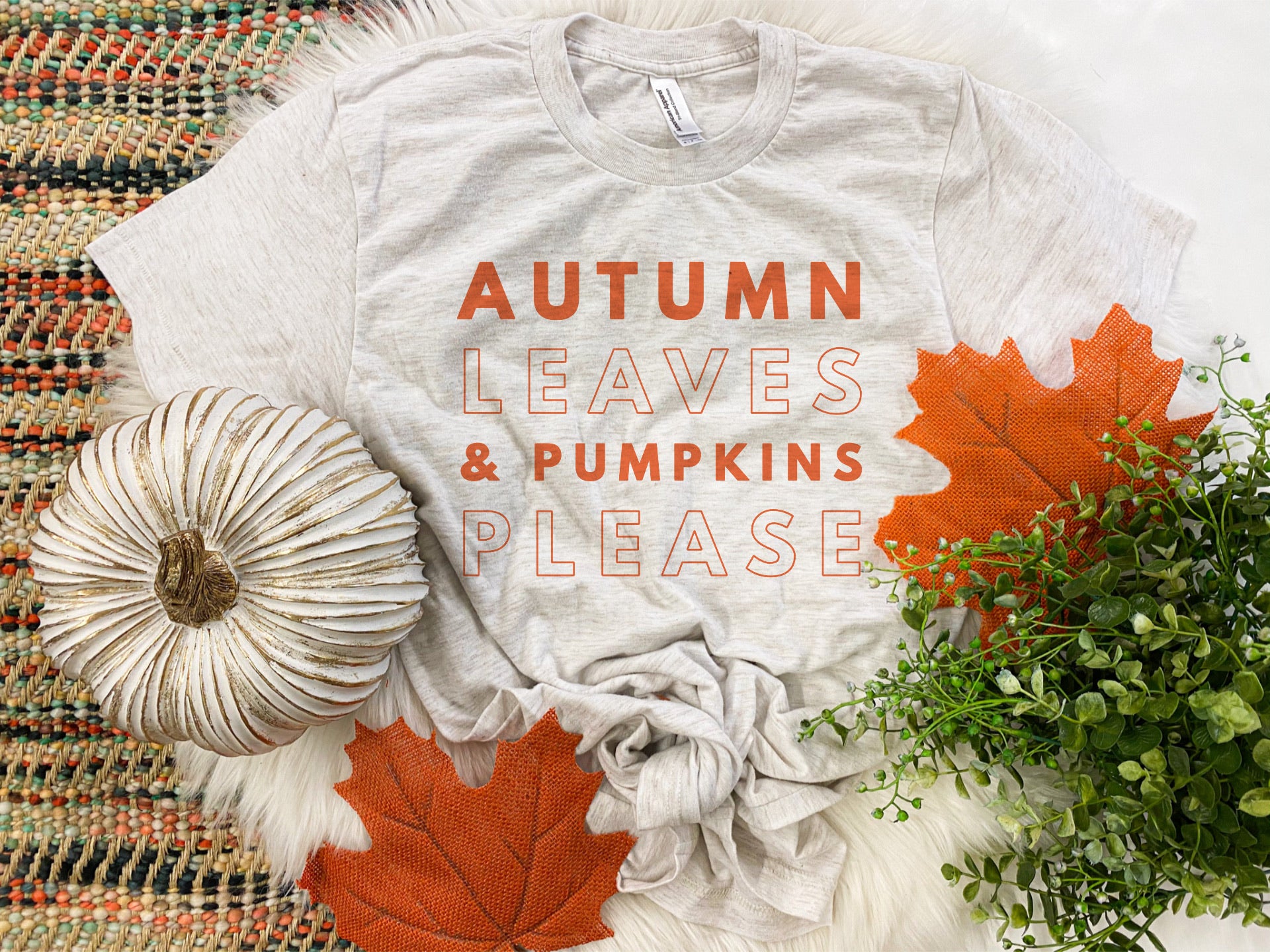 Autumn leaves 🍁 and pumpkins please tee