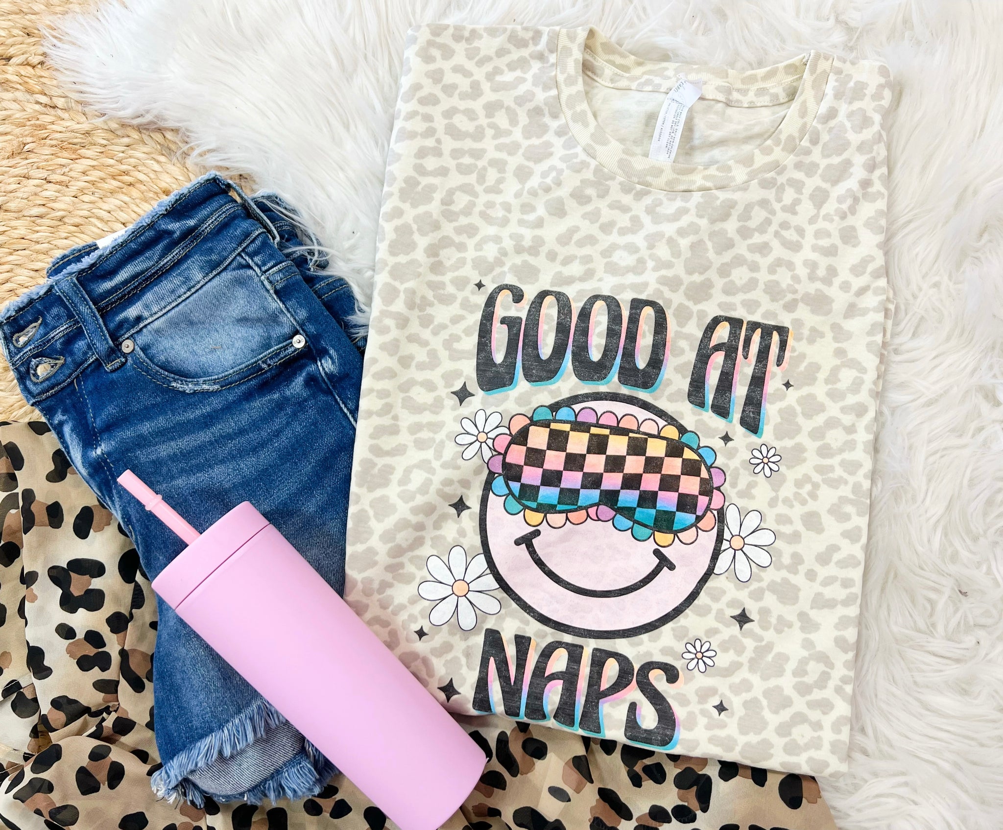 Good At Naps smiley tee