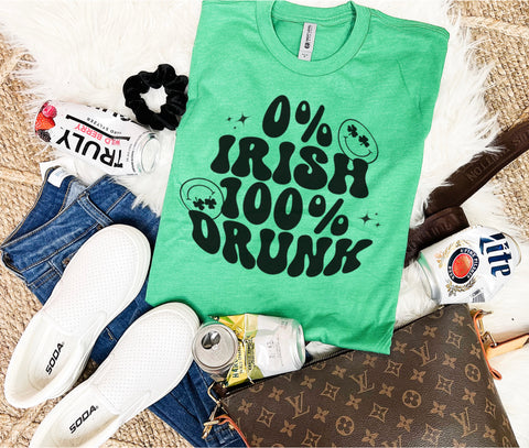 0% Irish 100% drunk tee