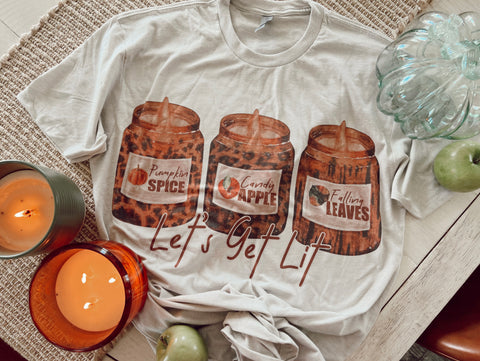 Let’s get lit - fall candles tee